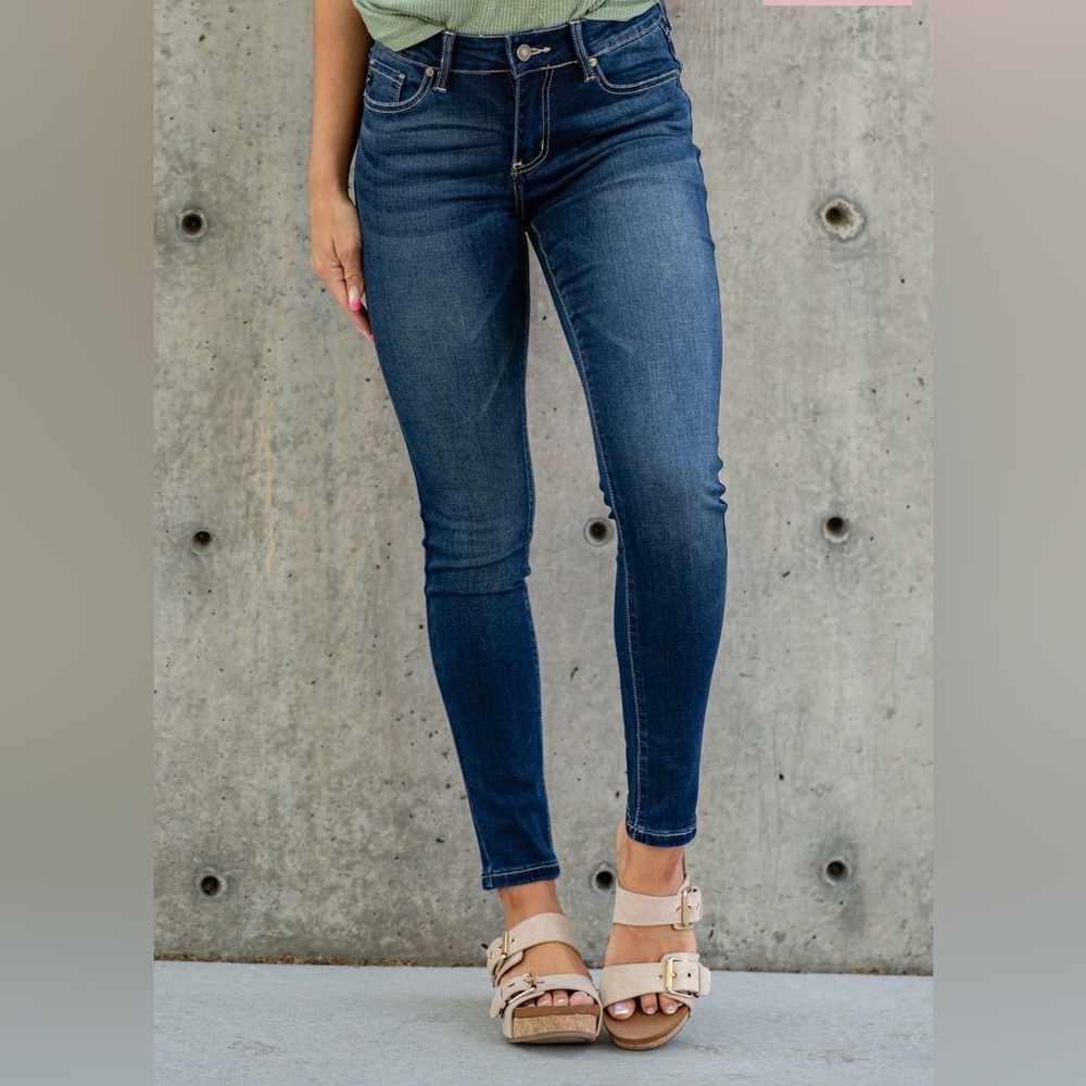 KanCan Dark Blue Skinny Jeans Stretchy Size XL